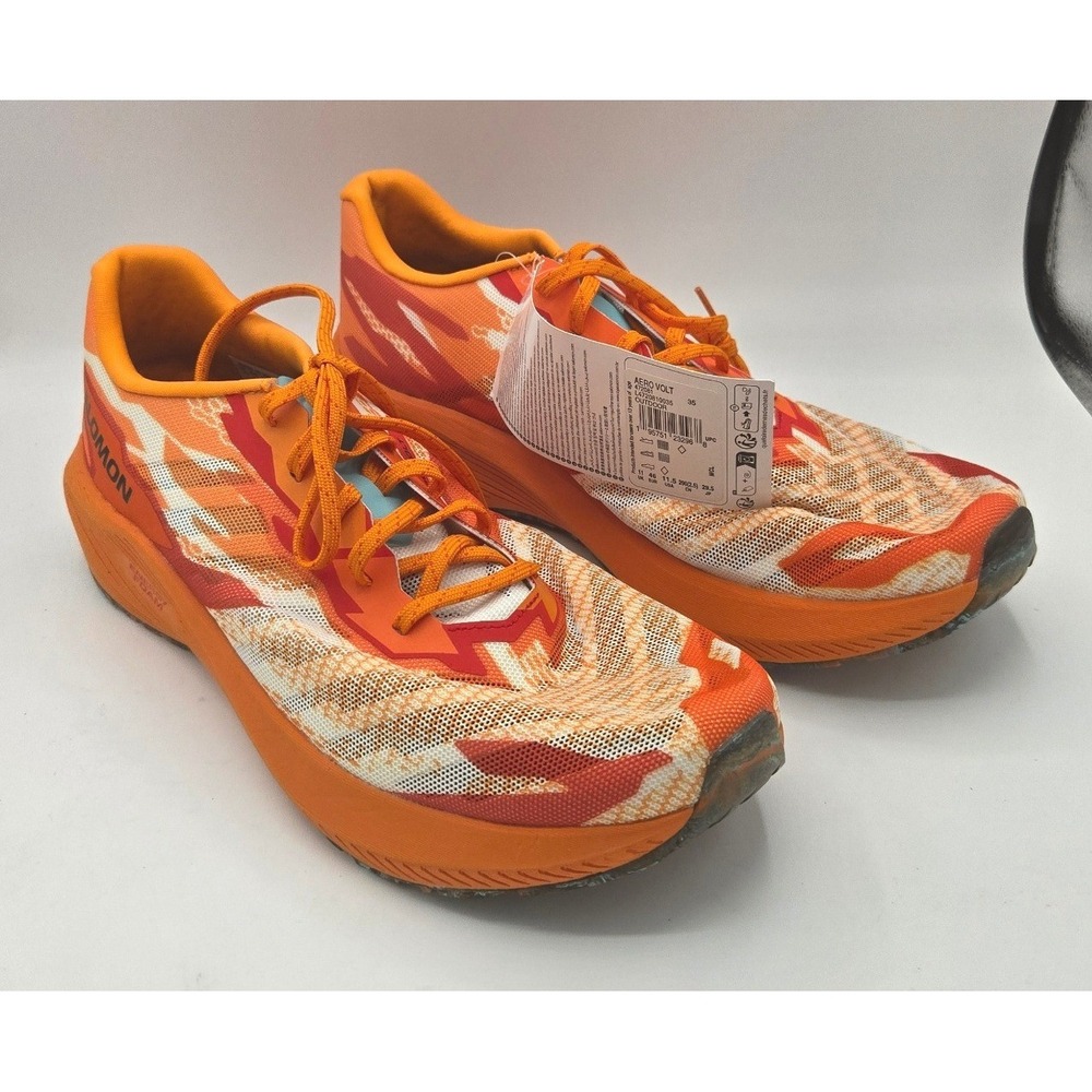 Salomon Sense Ride 5 Orange White Red Men's Running‎ Shoes, 11.5